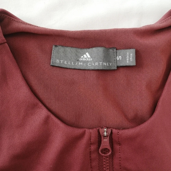 Adidas by Stella McCartney Run Leo 1/4 Zip Tank with Mesh Sides Vent Back Medium - Picture 12 of 14